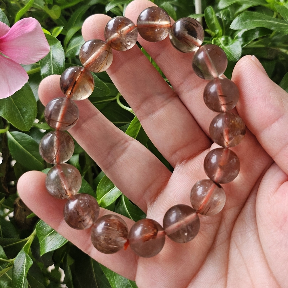 12mm copper rutile bracelet